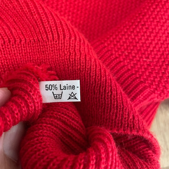 Vintage 80s Monod Sports - Half Zip Anorak Pocket - Wool Blend Sweater - Size L - Picture 10 of 11